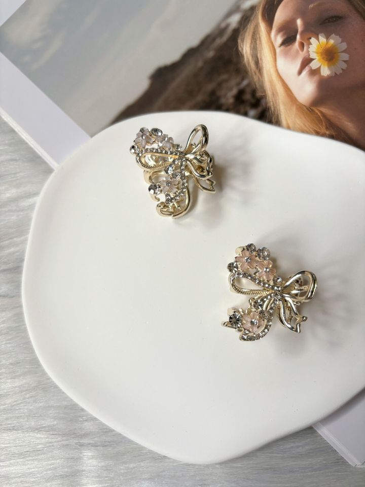 liuli flower ribbon claw clip (2.5cm)