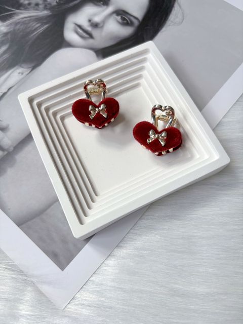 velvet heart claw clip (1.5cm)(1pair)