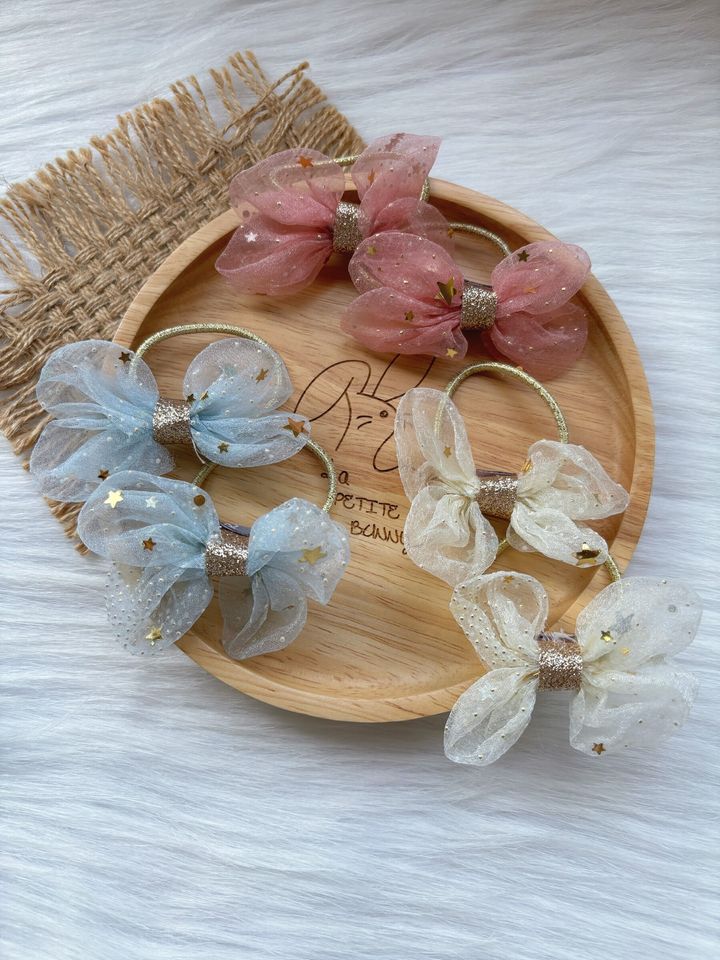 premium organza ribbon hair tie (1pair)