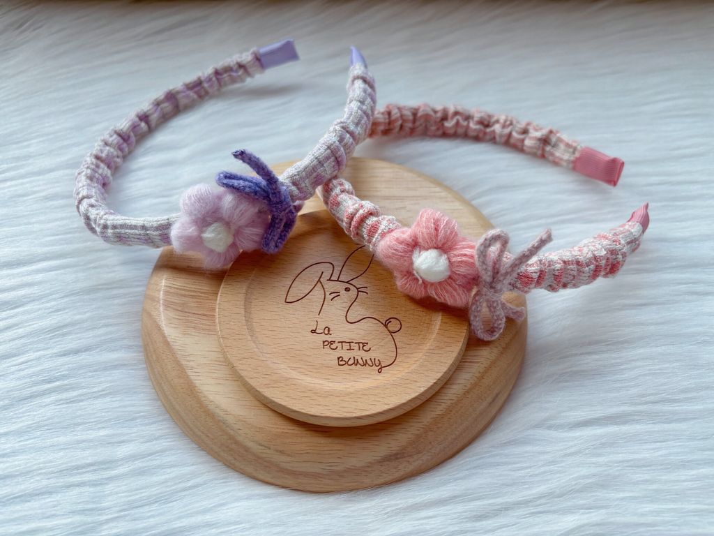 wool flower knitted headband