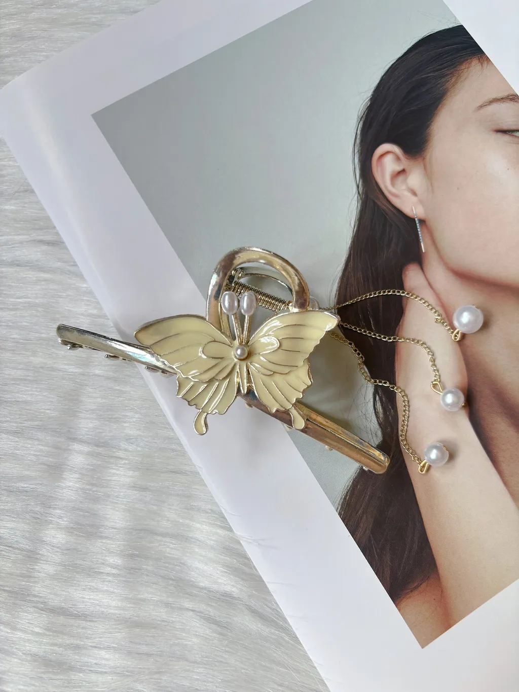 oil drop butterfly claw clip (11cm)