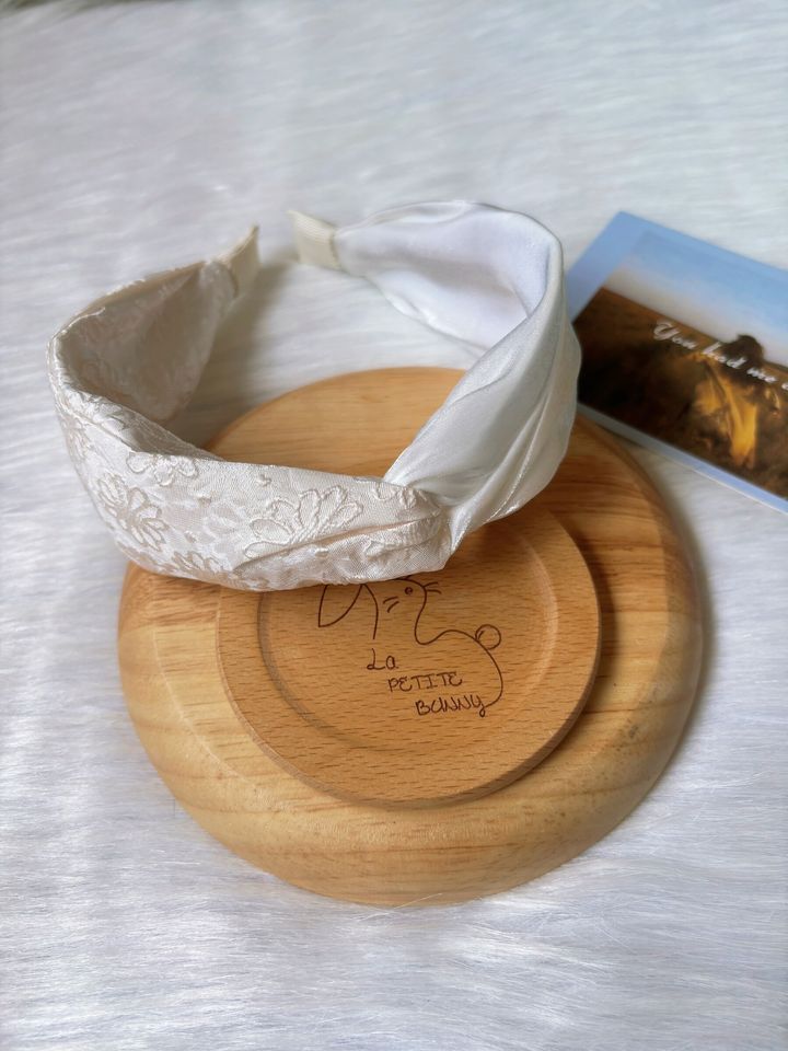 embroidery flower mix satin headband