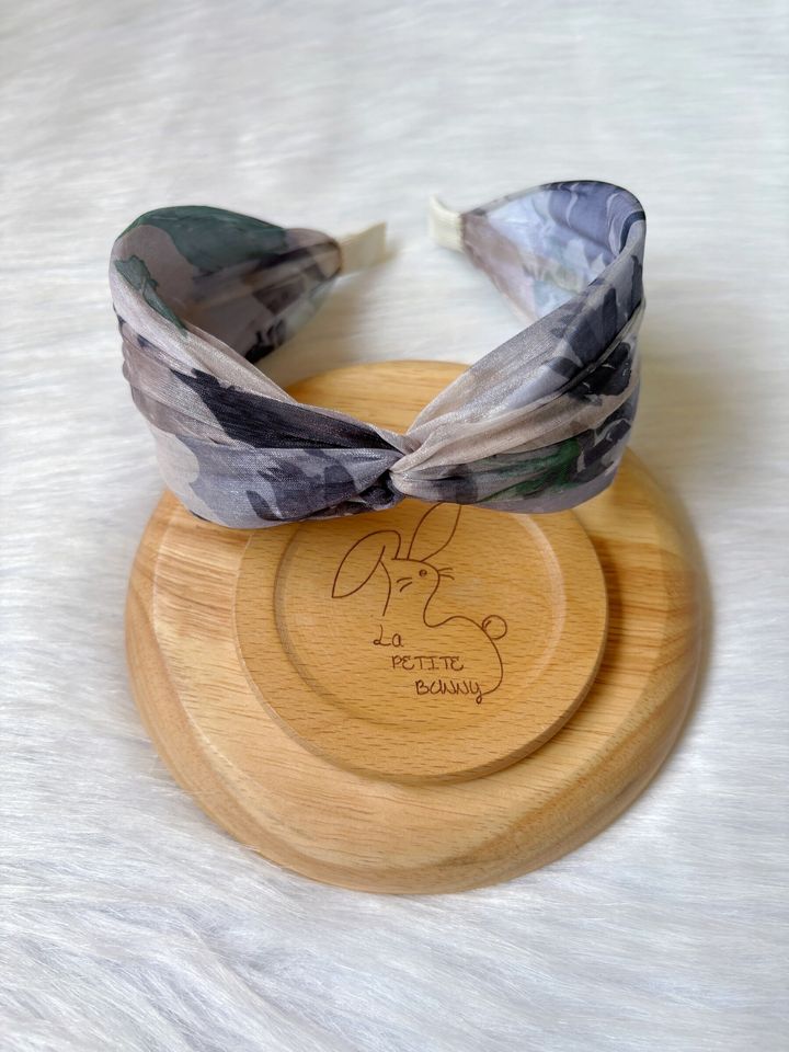 printed organza headband
