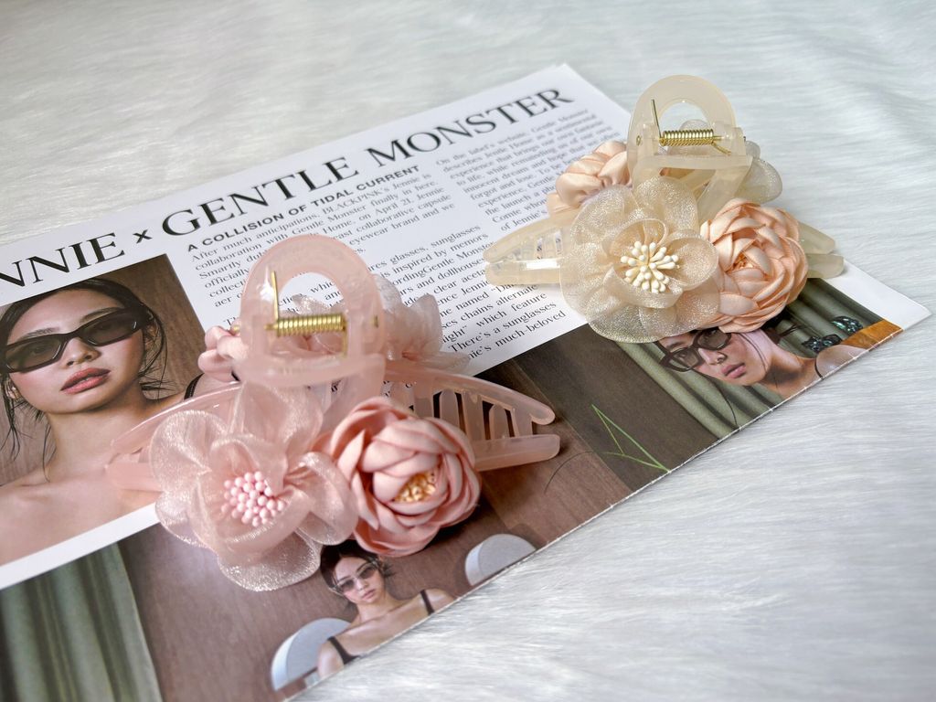 sweet organza flower claw clip (11cm)