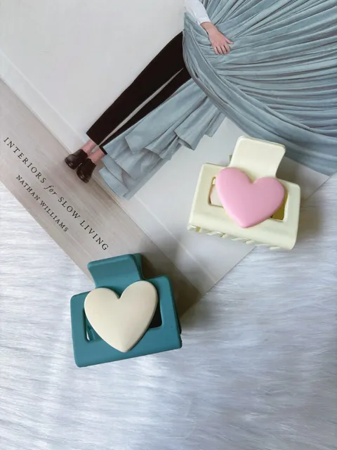 heart matt claw clip (5cm)