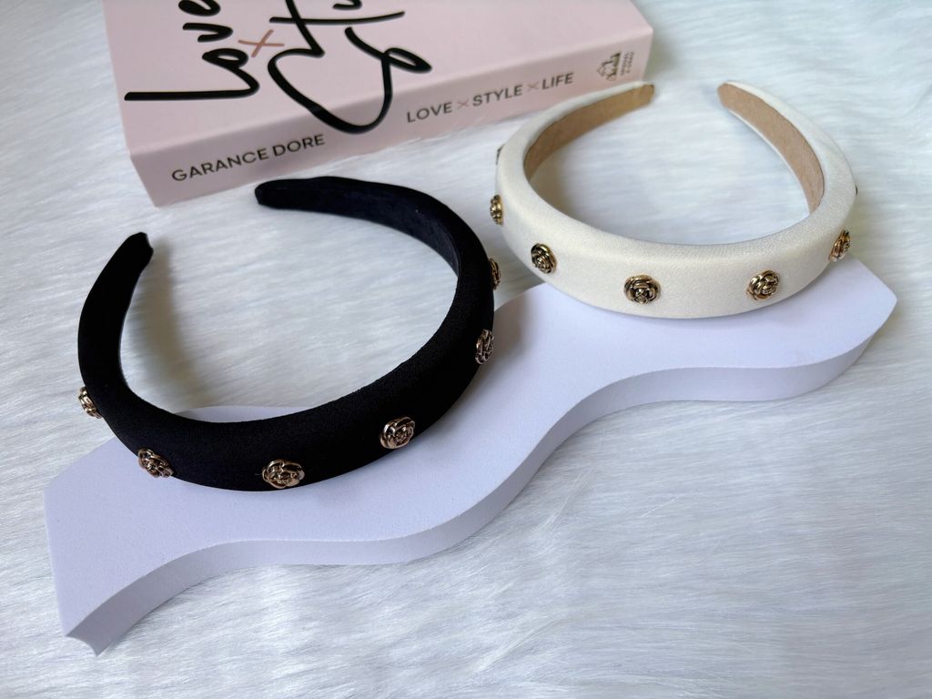 camellia flower sponge headband