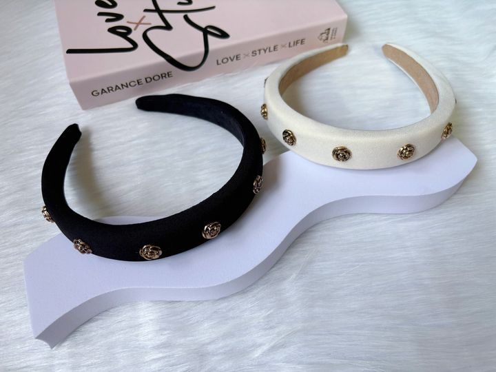 camellia flower sponge headband