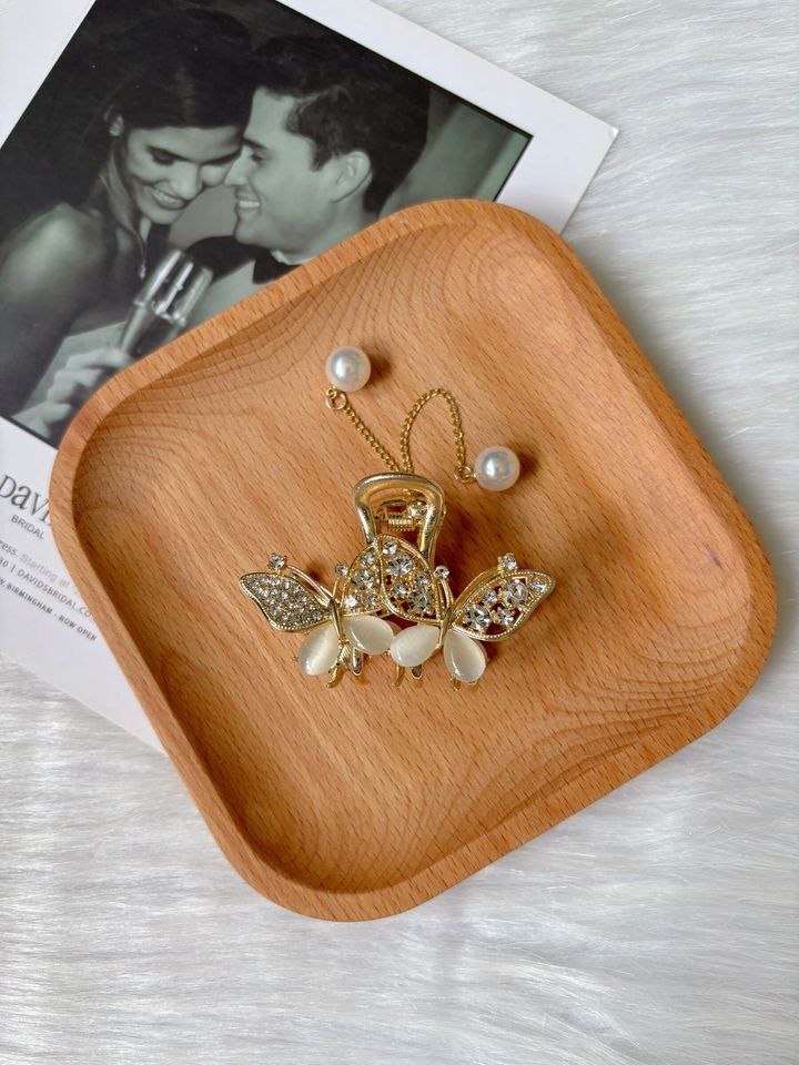 cat eye stone butterfly claw clip (5cm)
