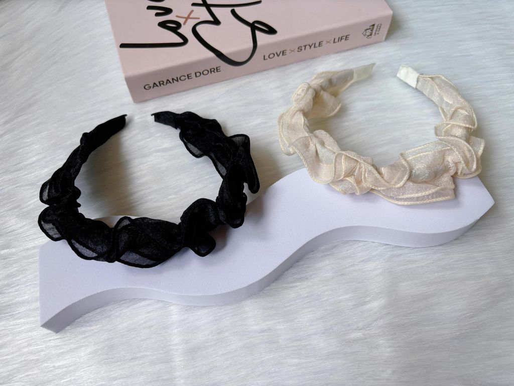 korean style ruffle headband