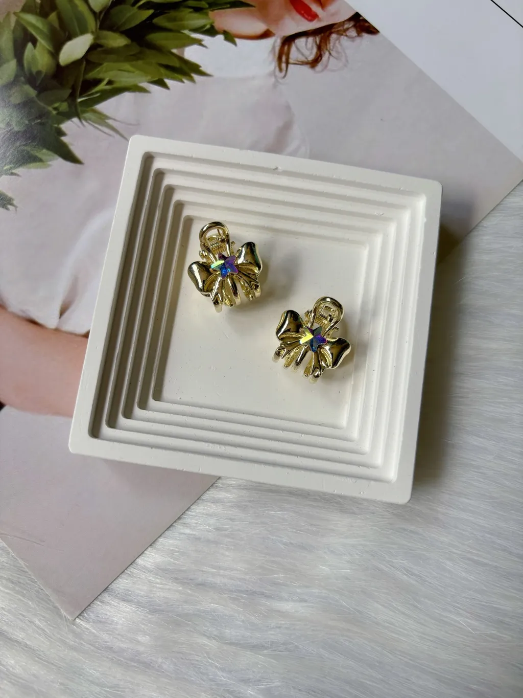 ins style ribbon claw clip (1.5cm)(1pair)