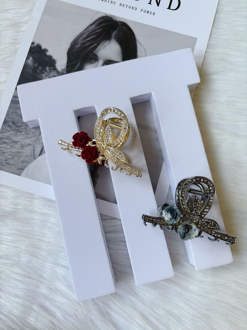 flower theme claw clip (8cm)