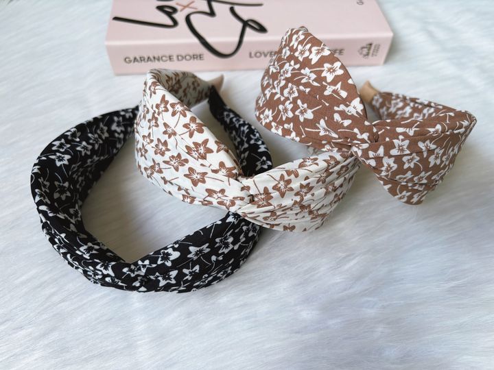 floral print headband