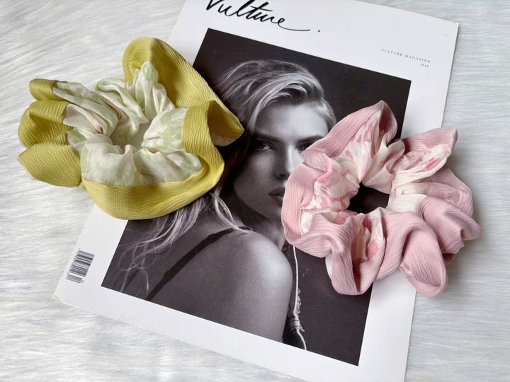 dual tone scrunchy