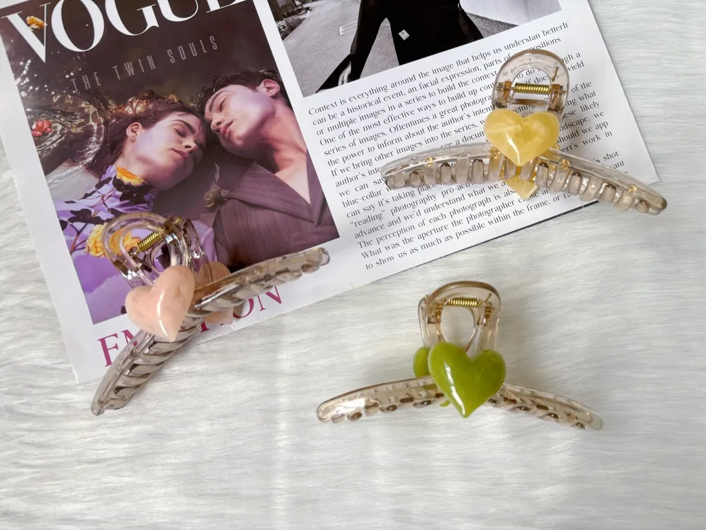 premium 3D heart claw clip (12cm)