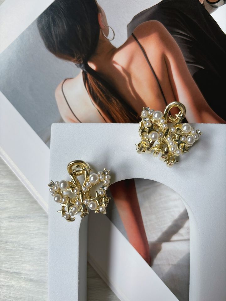 pearl butterfly claw clip (2.5cm)
