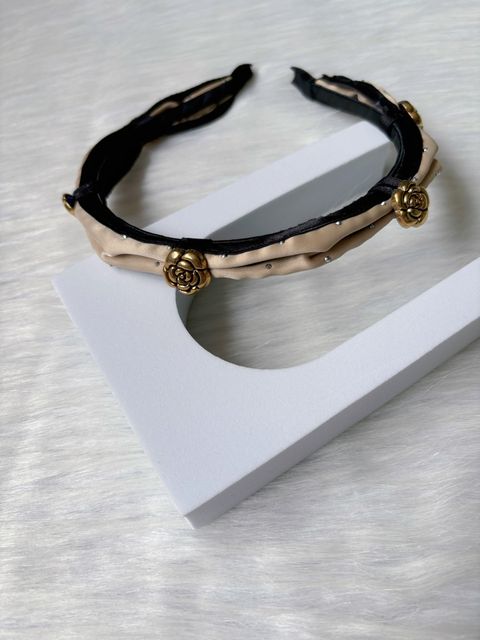 camellia flower vintage headband