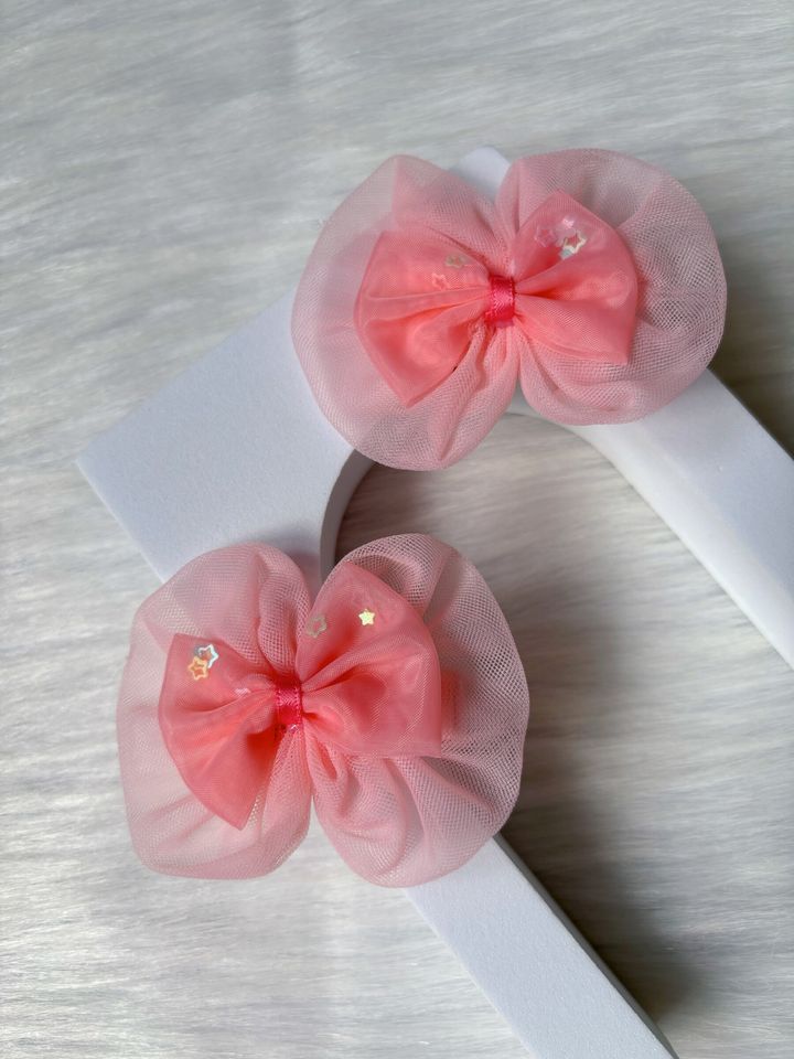 handmade organza ribbon duck clip (1pair)