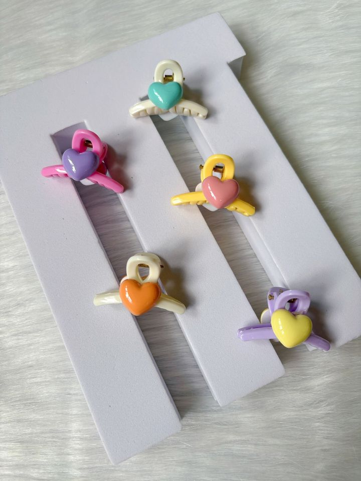 candy tone heart claw clip (4cm)
