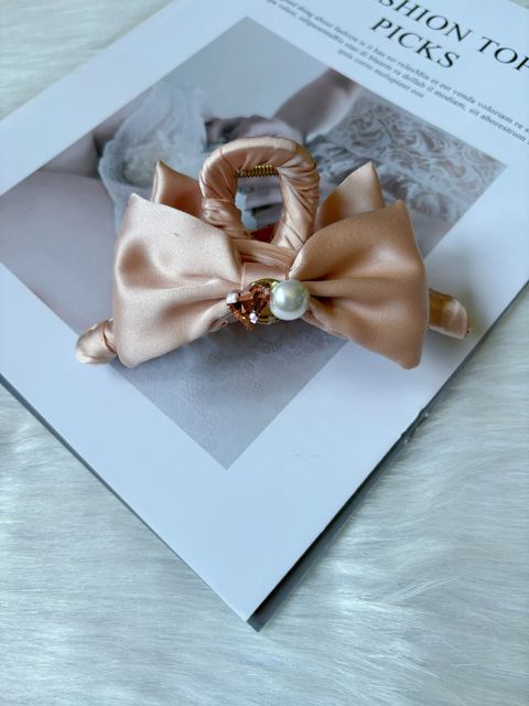 korean style satin ribbon claw clip (10cm)