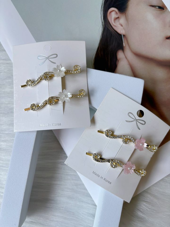 flower theme side clip (1pair)