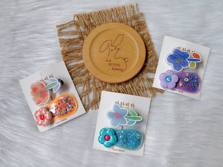 flower theme mix clip (2 in 1 set)