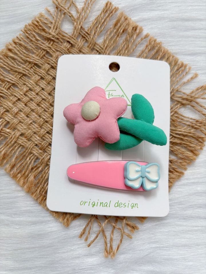cute puffy flower duck clip