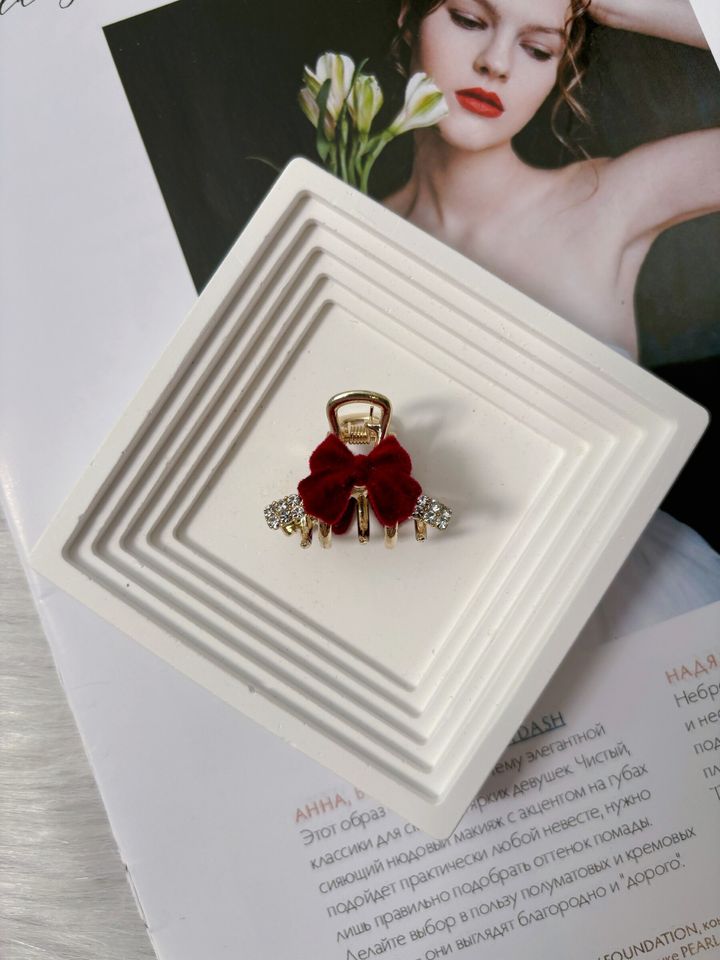 velvet ribbon claw clip (3cm)