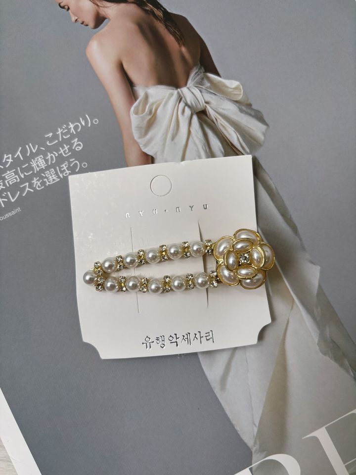 premium camellia flower duck clip