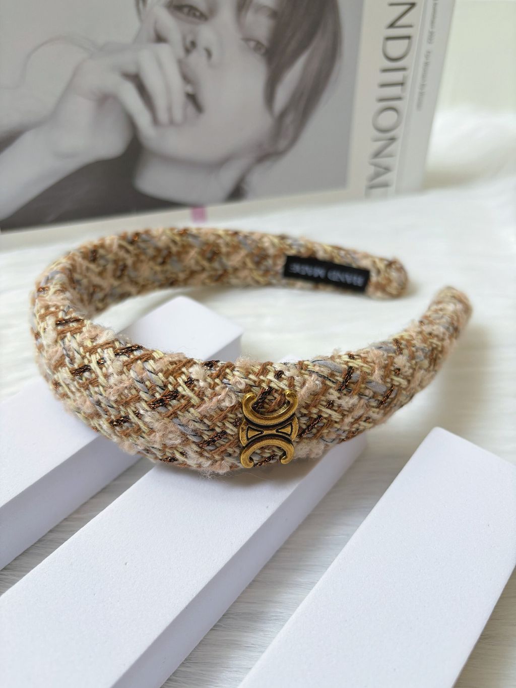 C.inspired tweed headband