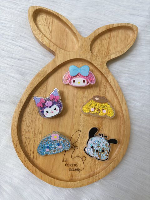 sanrio family moving glitter duck clip