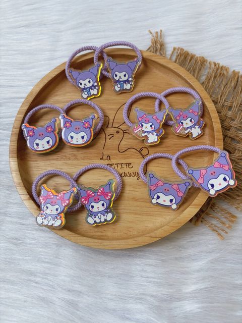 kuromi theme hair tie (bundle set of 5pairs)