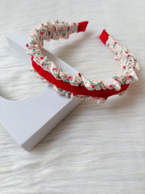 velvet ruffle headband