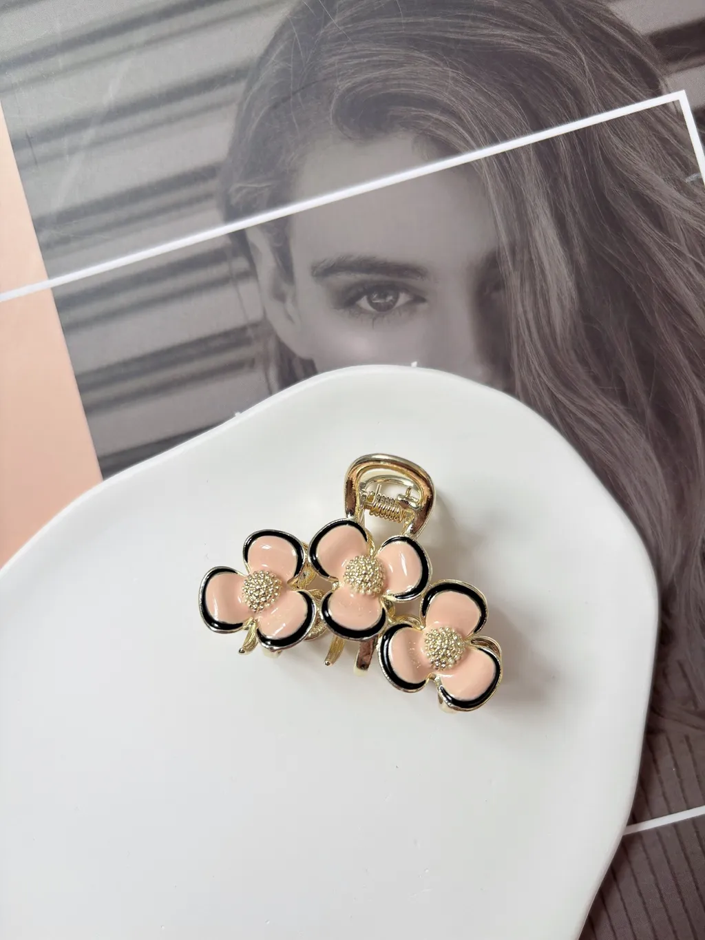 oil drop flower claw clip (6cm)