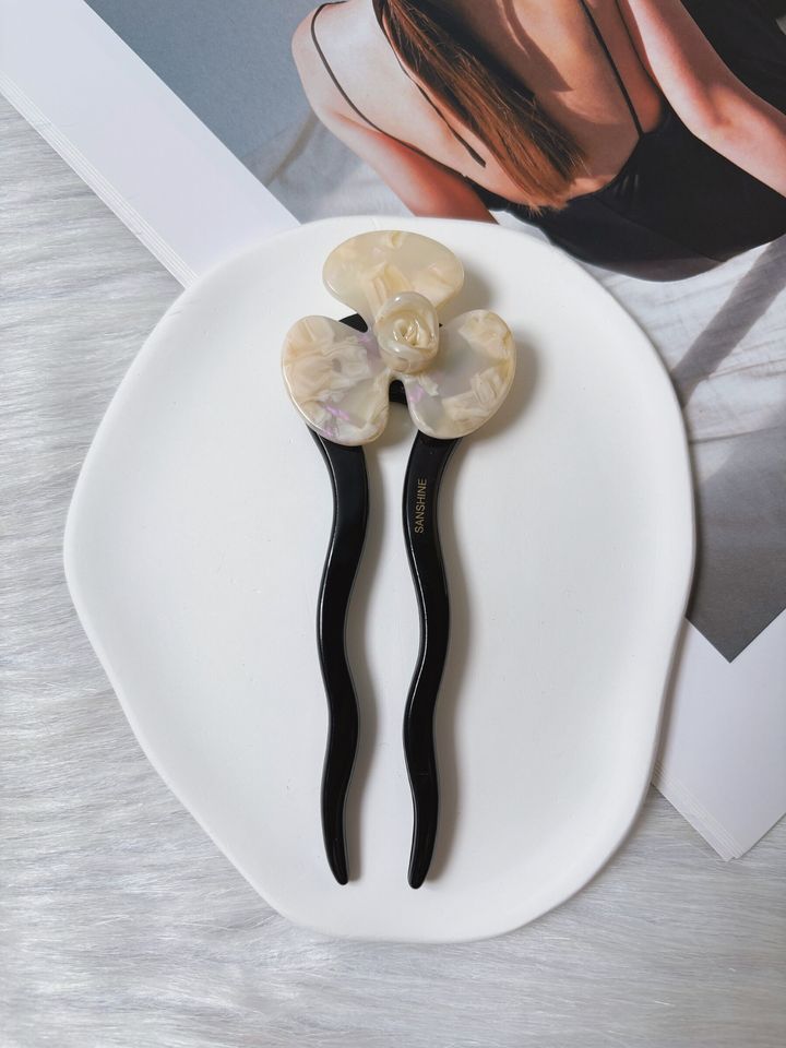 premium acetate hair bun stick