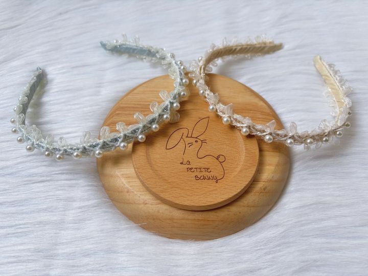 lace mix pearl headband