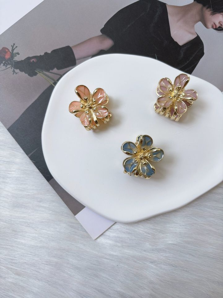oil drop flower claw clip (2cm)