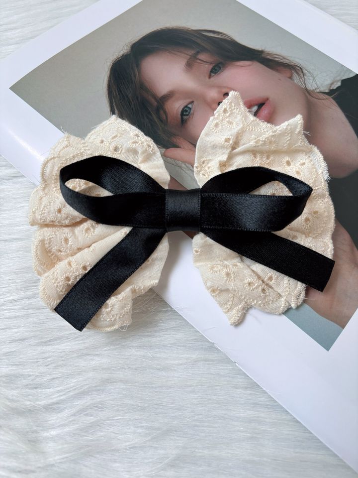 korean style lace spring clip (10cm)