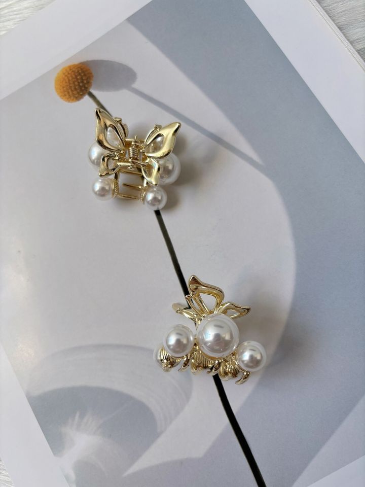 minimalist pearl claw clip (2.5cm)