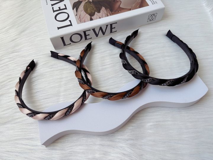 satin mix crystal twist headband