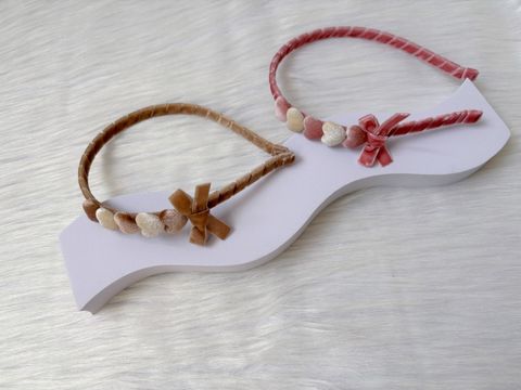 velvet heart headband