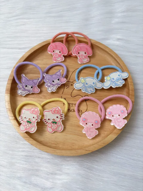 sanrio theme hair tie (bundle set of 5pairs)