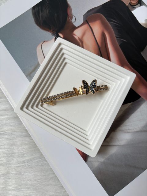 18K gold plated butterfly spring clip (5cm)