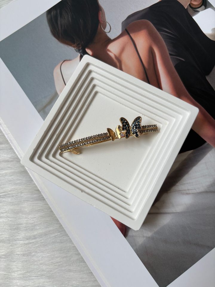 18K gold plated butterfly spring clip (5cm)