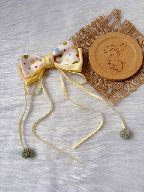 premium polka dot ribbon duck clip