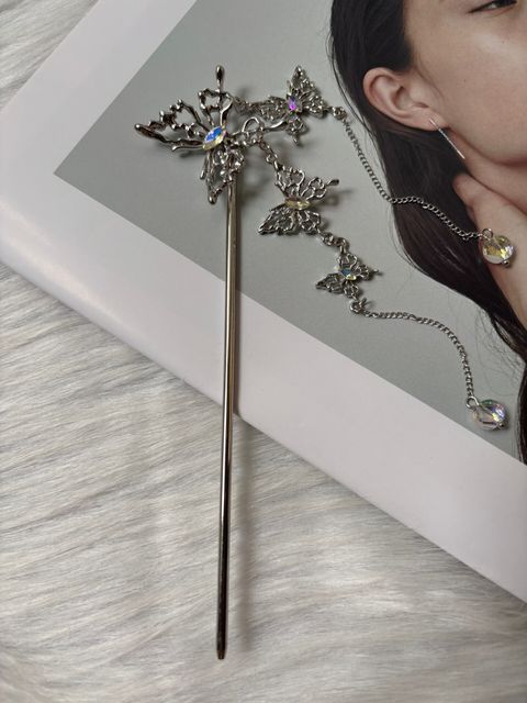 butterfly hair bun stick