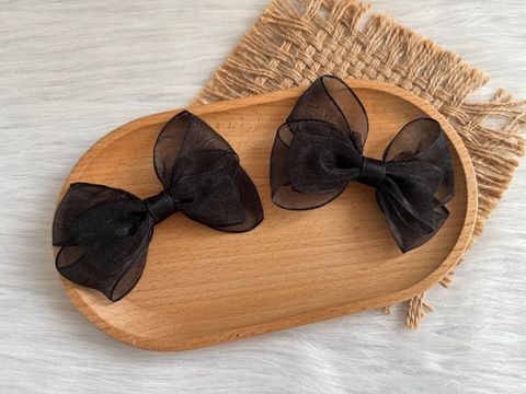 premium organza ribbon duck clip (1pair)