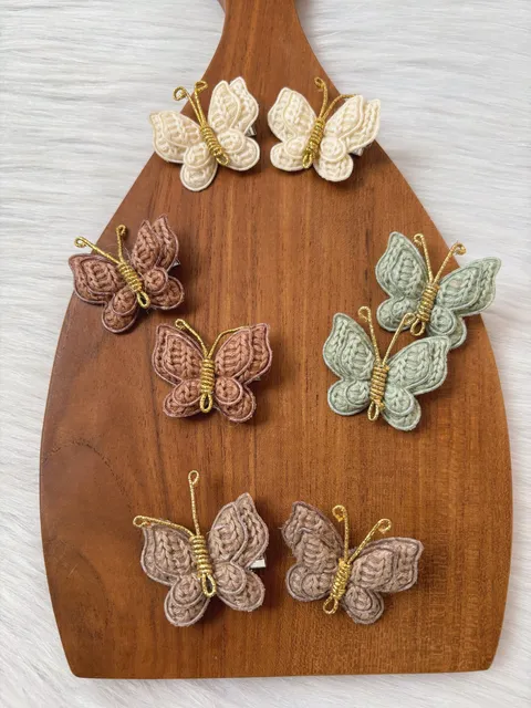 handmade butterfly duck clip (1pair)