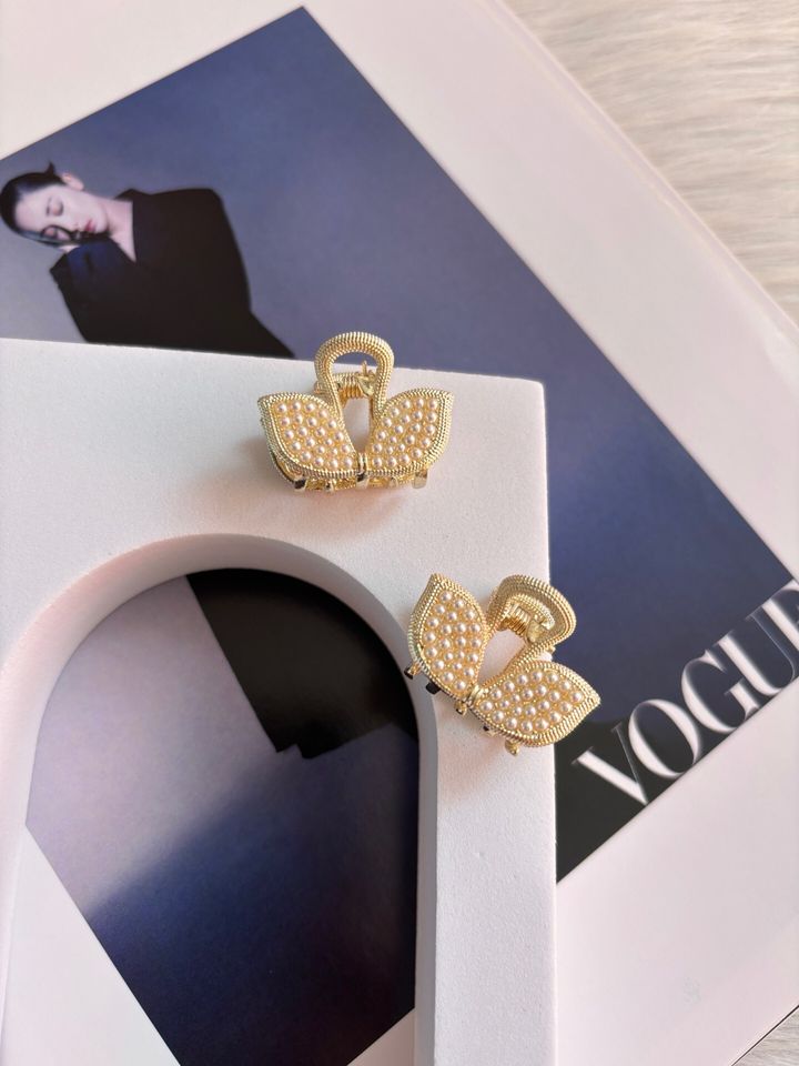 pearl beads claw clip (2cm)(1pair)