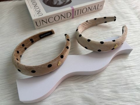 velvet polka dot headband