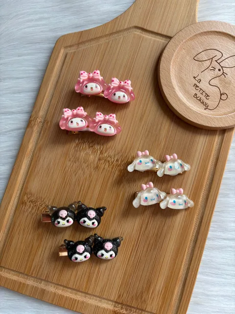 premium resin sanrio duck clip (1pair)